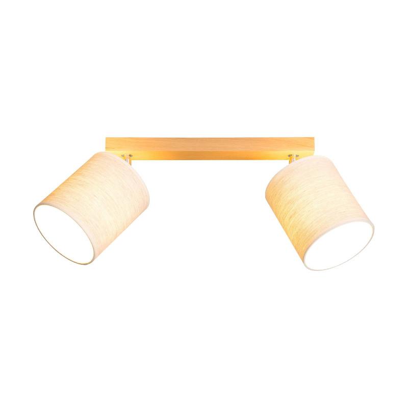 BRITOP SPOT POUR PLAFOND CANVAS, BEIGE, TEXTILE, À 2 LAMPES