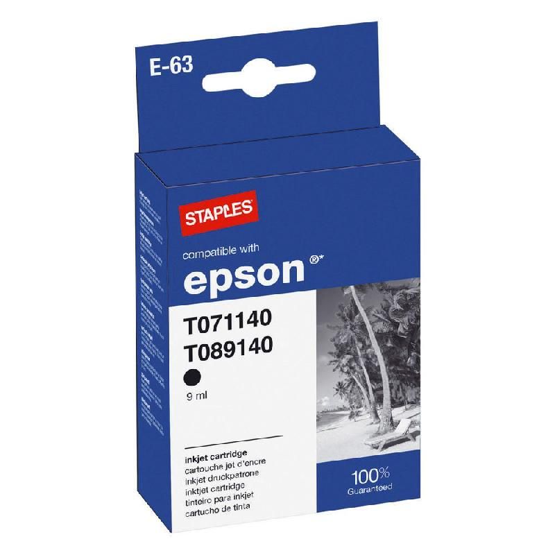 STAPLES CARTOUCHE D'ENCRE COMPATIBLE T0711 / T0891 N (7358686) - COMPATIBLE: EPSON - COULEUR: NOIR