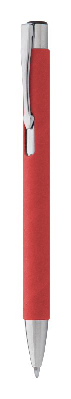 Stylo à bille rouge en papier recyclé et métal - Encre bleue - 7.5g_0
