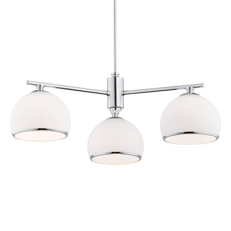 ARGON SUSPENSION MINA, À 3 LAMPES, CHROMÉ MAT