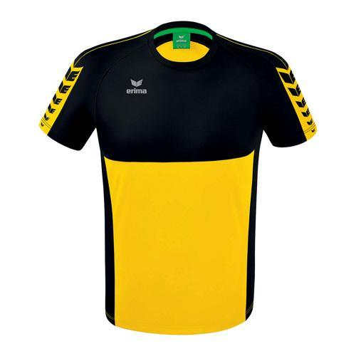 T-SHIRT - ERIMA - SIX WINGS JAUNE/NOIR