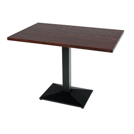 TABLE DE RESTAURANT WOOD NOYER FUMÉ ET NOIR 110 X 70 CM