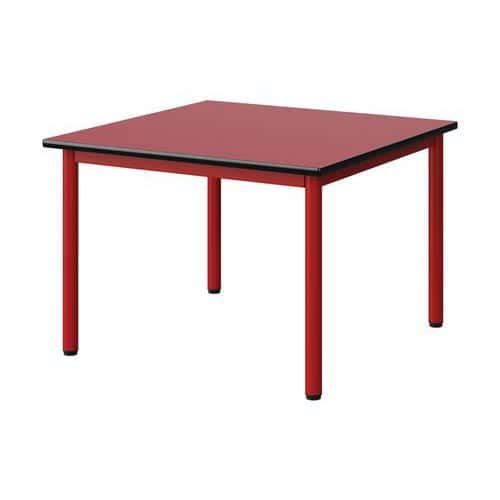 TABLE MALIBU 80X80 T2 4P STRA ANTIB ROU U321/NOIR ROUGE 3020