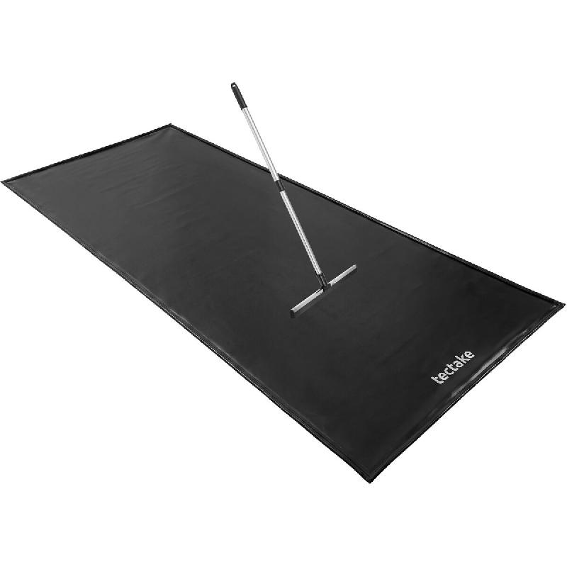 TecTake GmbH tectake tapis de sol garage robuste antidérapant imperméable extracteur 5,5x2,4 m noir grande taille - noir plastique 406657_0