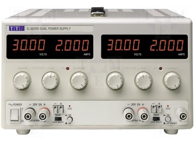 ALIMENTATION DOUBLE LINÉAIRE DE LABORATOIRE, 120W, 30V/2A - TTIEL302RD