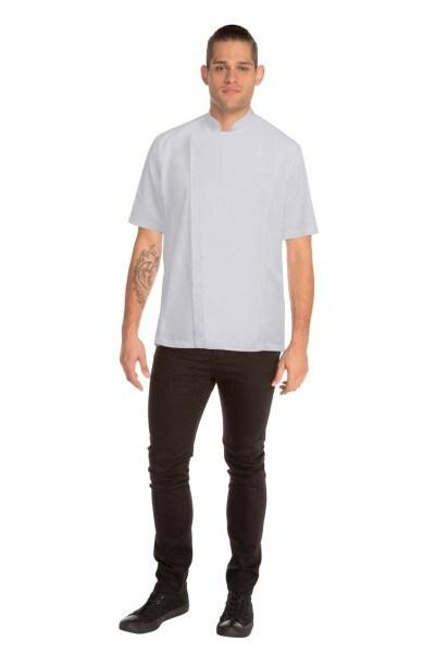 Veste de cuisinier à manches courtes Chef Works Cannes XXL - XXL blanc SSSN-WHT-2XL_0