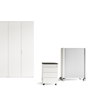 Armoire de bureau - Float-FX - rangements variables avec portes battantes, coulissantes ou rideaux_0