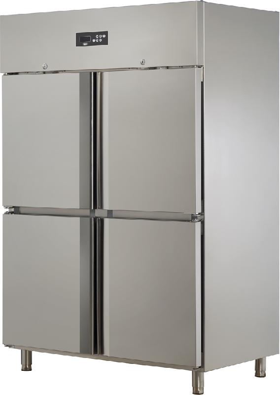 Armoire réfrigérée inox 4 demi-portes 1410L négative - OZ1400N-4P - Ventilation et éclairage LED_0