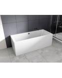 Baignoire d'angle Philadelphie - 170 x 75 cm ou 190 x 80 cm - Rectangulaire avec intérieur angulaire_0