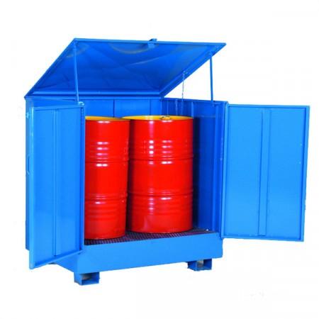 Box de rétention acier avec portes - 1 fût_0
