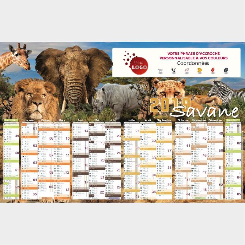 Calendrier savane - 66 x 43 cm_0