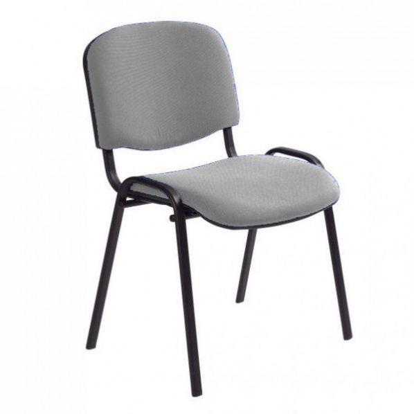 Chaise empilable - assise mousse confortable gris - idéale pour locaux, salles de réunions et bureaux_0