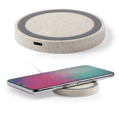 Chargeur à induction - Cirkal 6535 - Éco-friendly en paille de blé - Compatible Qi 5W_0