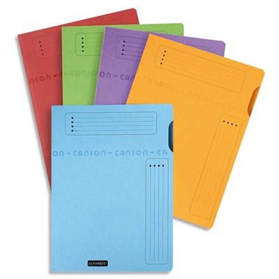 CHEMISES 1 PLI L'OBLIQUE AZ ULTIMATE - A4 - CARTE CANSON 240 G - COLORIS ASSORTIS - PAQUET DE 25