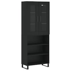 HELLOSHOP26 - Buffet bahut commode armoire meuble de rangement organisateur cuisine salle de séjour salon haut 69,5 x 34 x 180 cm bois d'ingénierie_0