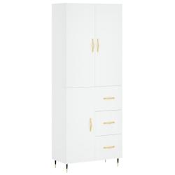 Helloshop26 - Buffet bahut commode armoire meuble de rangement organisateur cuisine salle de séjour salon haut 69,5 x 34 x 180 cm 02_0032667 - 300021_0