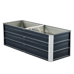 Helloshop26 - Jardinière à barre de séparation 125 x 47 x 40 cm anthracite 03_0007186 - 3001865947766_0