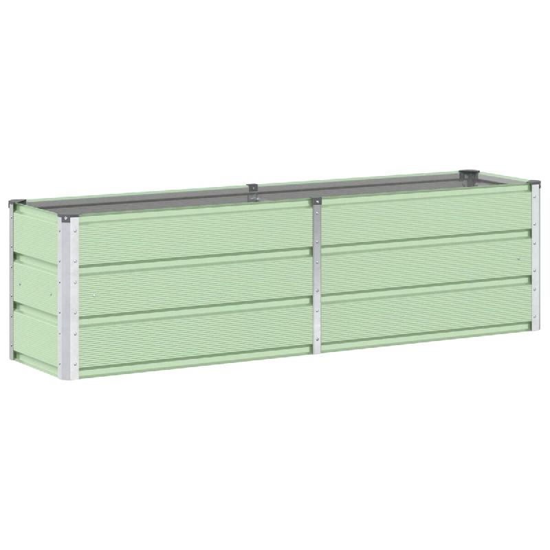 Helloshop26 - Jardinière moderne design minimaliste 160 x 40 x 45 cm usage intérieur extérieur en acier vert 02_0059260 - vert acier 3000241028976_0