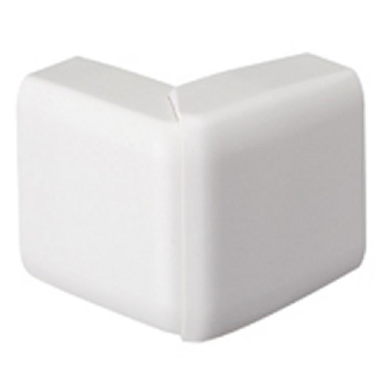 Lot de 2 angles extérieurs variables blancs pour moulure - H. 2,6 x P. 1,5 cm - Accessoires de finition en PVC conformes NF EN 50085-2-1 et NF C 15-100_0