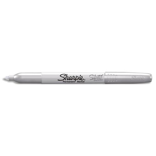 MARQUEUR PERMANENT SHARPIE FINE - POINTE FINE - COLORS METALLIQUE : ARGENT