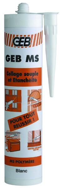 MASTIC-COLLE GEB MS CARTOUCHE 280ML BLANC