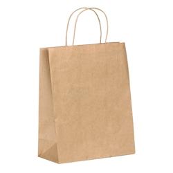 Packnwood FHC - 200Pcs - Sac cabas papier kraft brun poignées ficelles - 100 GSM - 281x120x310mm - marron papier 210CABF2812BR_0