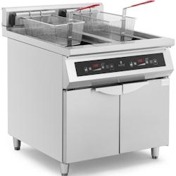 Royal Catering - Friteuse à induction - 2 x 30 L - 60 à 190 °C - Royal Catering - inox 4062859201508_0