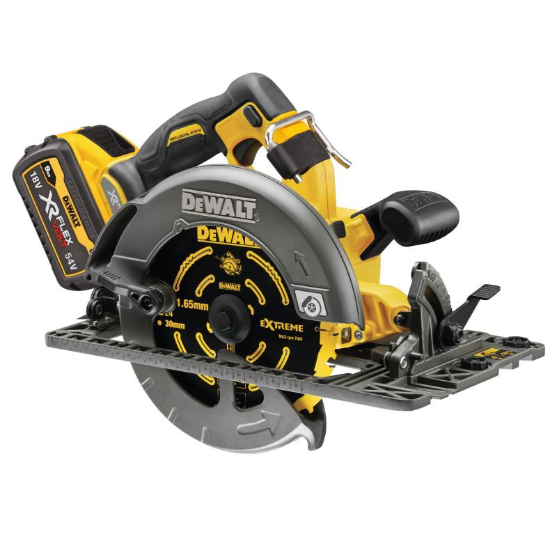 Scie circulaire 2.0 XR FLEXVOLT 54V 3Ah Li-Ion Brushless 190 mm compatible rail de guidage - Dewalt | DCS579X2_0