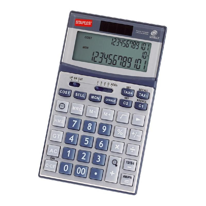 STAPLES CALCULATRICE FINANCIÈRE DE BUREAU STAPLES - 12 CHIFFRES