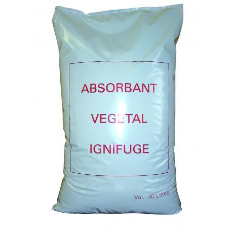 Absorbant végétal ignifuge pour industrie 40L - Granulé dépoussiéré et déshydraté - Sodise | 18570_0