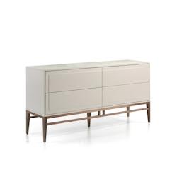 AC ANGEL CERDA Angel Cerdá Buffet en bois beige et noyer 3074C 160 x 45 x 80 - gris Bois manufacturé 8435631003458_0