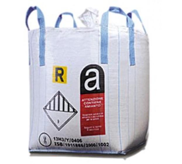 Sac Big Bag ONU Amiante - 90x90x115 cm - 1000kg - Ouverture totale, fond plat et 4 sangles de préhension_0