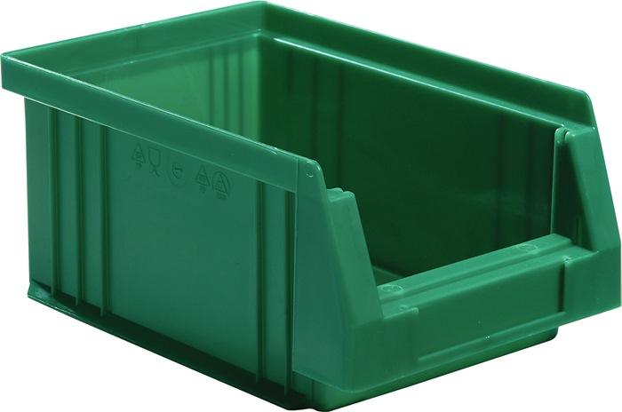 Boîte de rangement à  ouverture frontale PLK L164xl105xH75mm PP verte LA-KA-PE_0