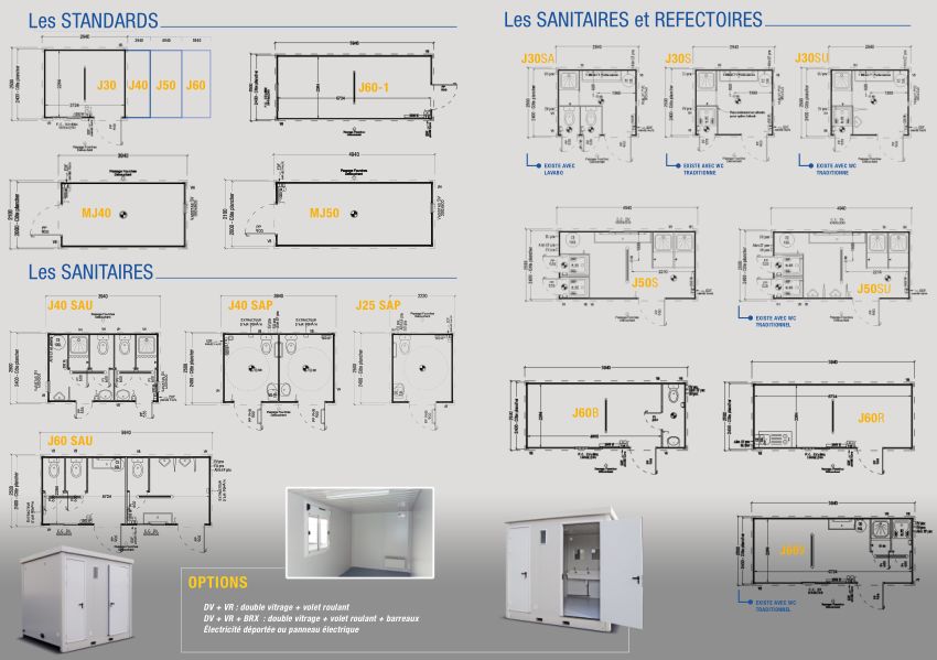 Bungalow De Chantier Junior J40 Monobloc Base Vie Am nag Bungalow De Chantier Junior J40 Monobloc Base Vie Am nag