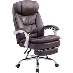 CLP Fauteuil de bureau XL Troy similicuir Marron - marron polyester 191696203_0