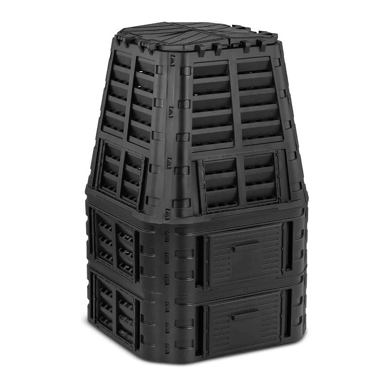 Composteur de jardin 1 000 litres - Polypropylène durable - Noir - 14_0007489_0