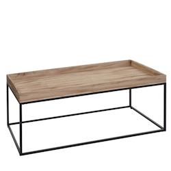 Décoshop26 - Table basse table d'appoint en bois et métal 46x110x60 cm couleur naturelle 04_0008432 - 3000262561100_0