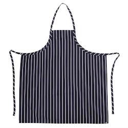 Tablier bavette tissé Chef Works Premium rayures bleue marine et blanches - B249_0