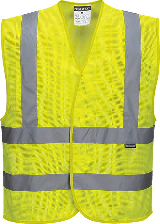 Gilet HV maille jaune C370 - 5XL - Certifié CE - Bandes réfléchissantes - Conforme EN ISO 20471 Class 2_0