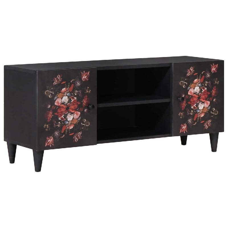 Helloshop26 - Armoire de rangement avec porte intérieure 105 x 33,5 x 46 cm en bois de manguier massif multicolore 02_0057852 - Bois massif 300024026_0