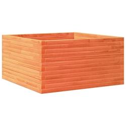 Helloshop26 - Jardinière bac lit surélevé plantes fleurs terrasse jardin cire 90 x 90 x 46 cm bois de pin massif marron 02_0038529 - 3000217720316_0