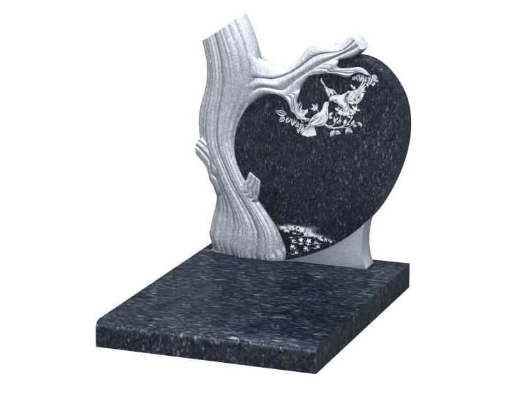 Monument cinéraire Bolséra cinéraire - Dalle avant arrondi par défaut 80 L x 80 l x 5/8 d'épaisseur - Stèle bolséra 60 l x 70 h x 8 d'épaisseur_0