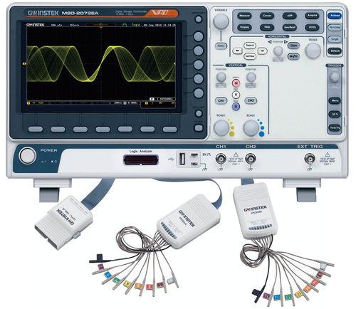Oscilloscope numérique, 100mhz, 2 voies + 16 voies logiques, 8 bits, géné arbitraire - GWIMSO-2102EA_0