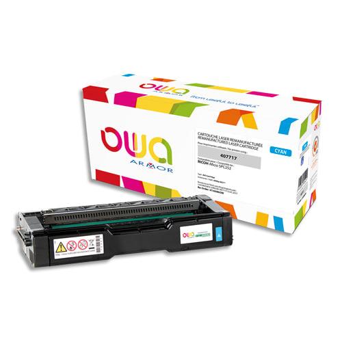 Owa cartouche compatible laser cyan Ricoh 407717 - toner remanufacturé haute capacité - 6000 pages_0