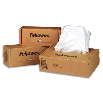 SACS FELLOWES POUR DESTRUCTEURS DE DOCUMENTS DE 23 A 28 LITRES - PAQUET DE 100 SACS