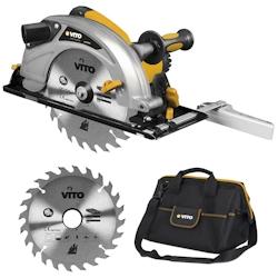 Scie circulaire  2100W + 2 Lames pour scie Ø 235 mm Sacoche à outils VITO - jaune 3701107757596_0