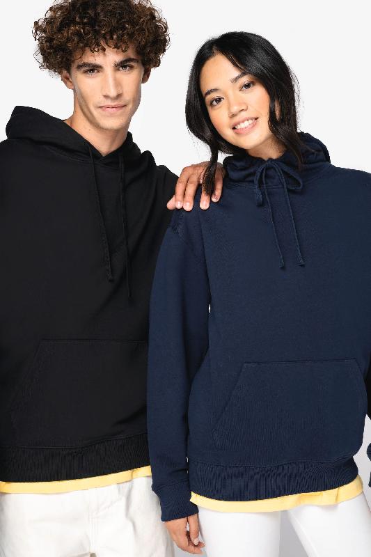 Sweat-shirt écoresponsable à capuche  à épaules tombantes French Terry unisexe  -  Réf: NS431_0