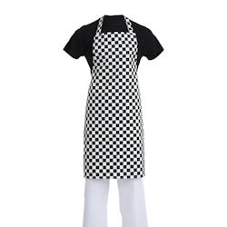 Whites Chefs Clothing Tablier bavette Whites carreaux noirs et blancs - noir A275_0