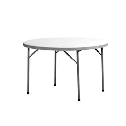 ZOWN Table ronde pliante 122 cm Planet120 Classic - blanc plastique SP-BT-48B_0