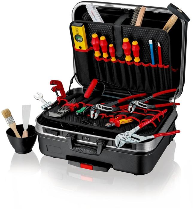 Assortiment d'outils BIG Basic Move sanitaire 31 pièces fourni avec coffret de transport rigide pour installateurs sanitaires KNIPEX_0